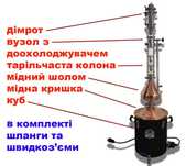 Віскарний апарат дистилятор 2 дюйми (без куба)