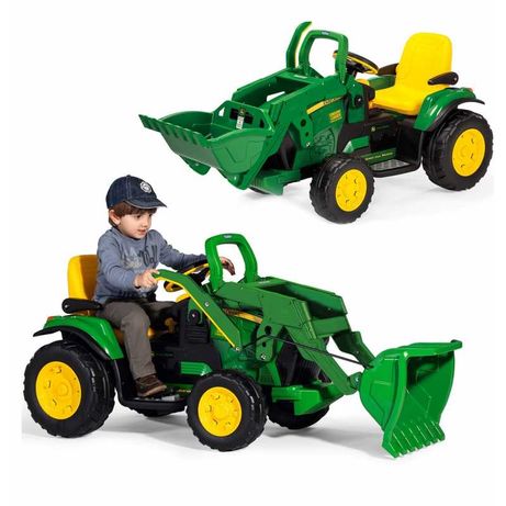 John Deere traktorek dla dziecka AKUMULATOR z koparką traktor koparka