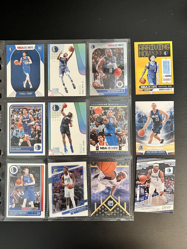 Karty NBA 75 szt Dallas Mavericks Luka Doncic,  Kidd, Dirk Nowitzki