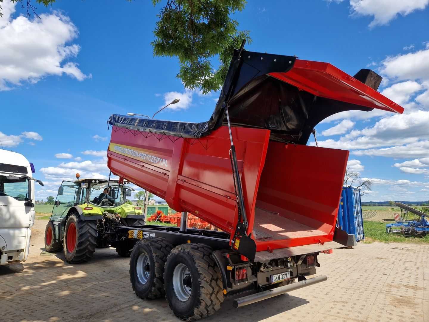 Przyczepa skorupa AutoTech APS 18 t możliwy boczny wysyp P/L