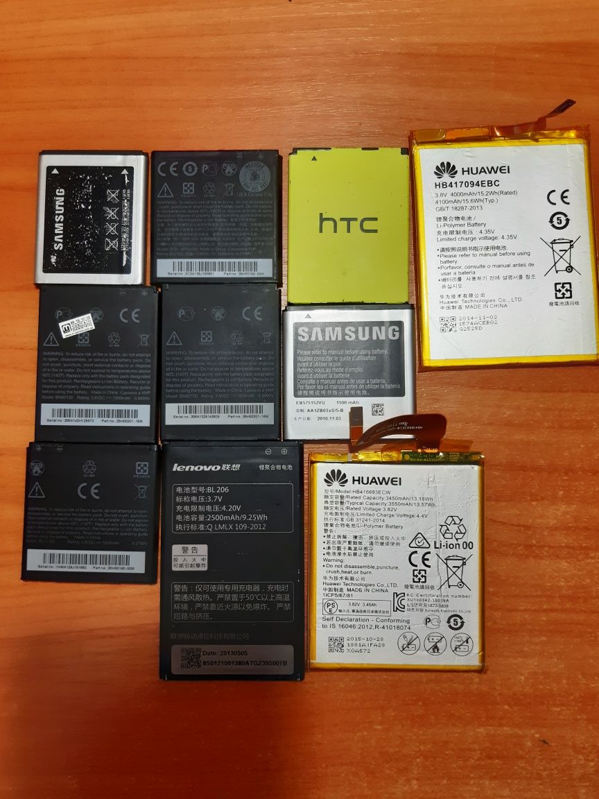 ЛОТ Аккумуляторів Nokia Lenovo Samsung HTC SONY MEIZU LG FLY Б/У