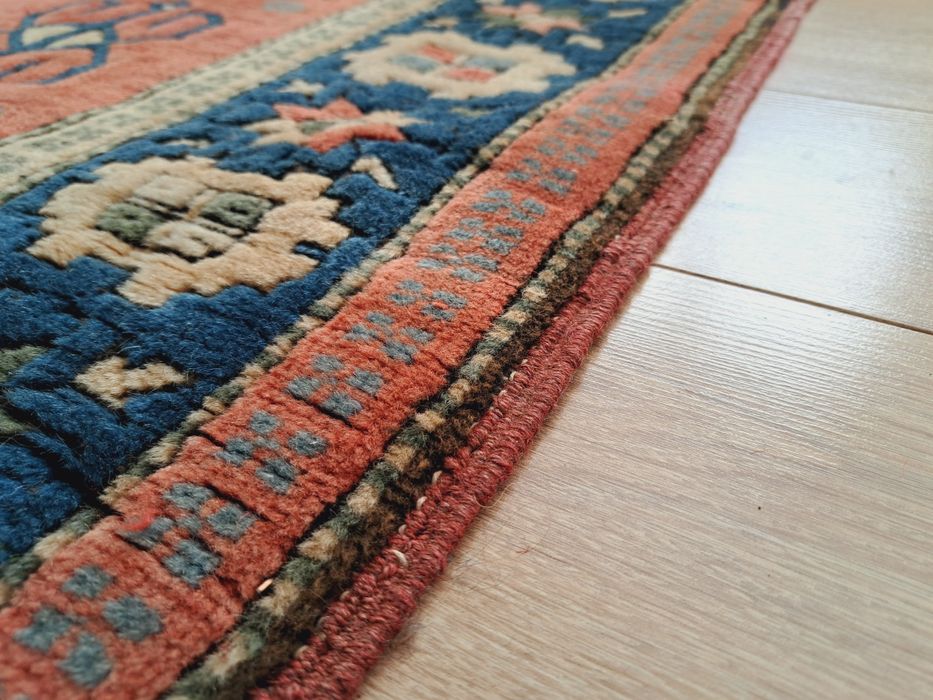 Niespotykany ręcznie tkany wełniany dywan kazak 135x210cm nr1579