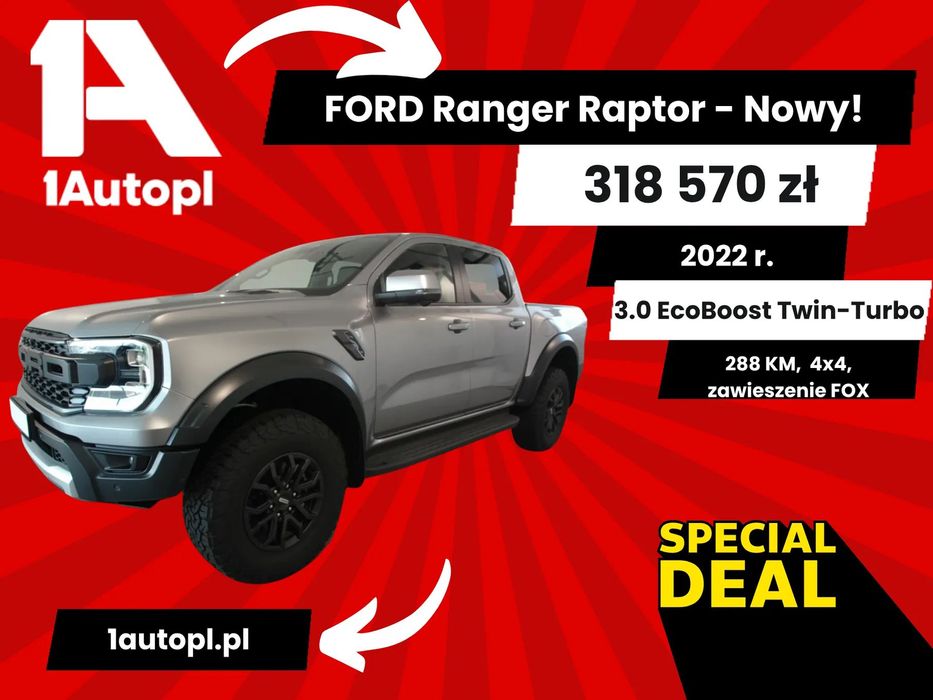 Ford RANGER  Ford Ranger 3.0 EcoBoost Twin-Turbo 4x4 DC Raptor