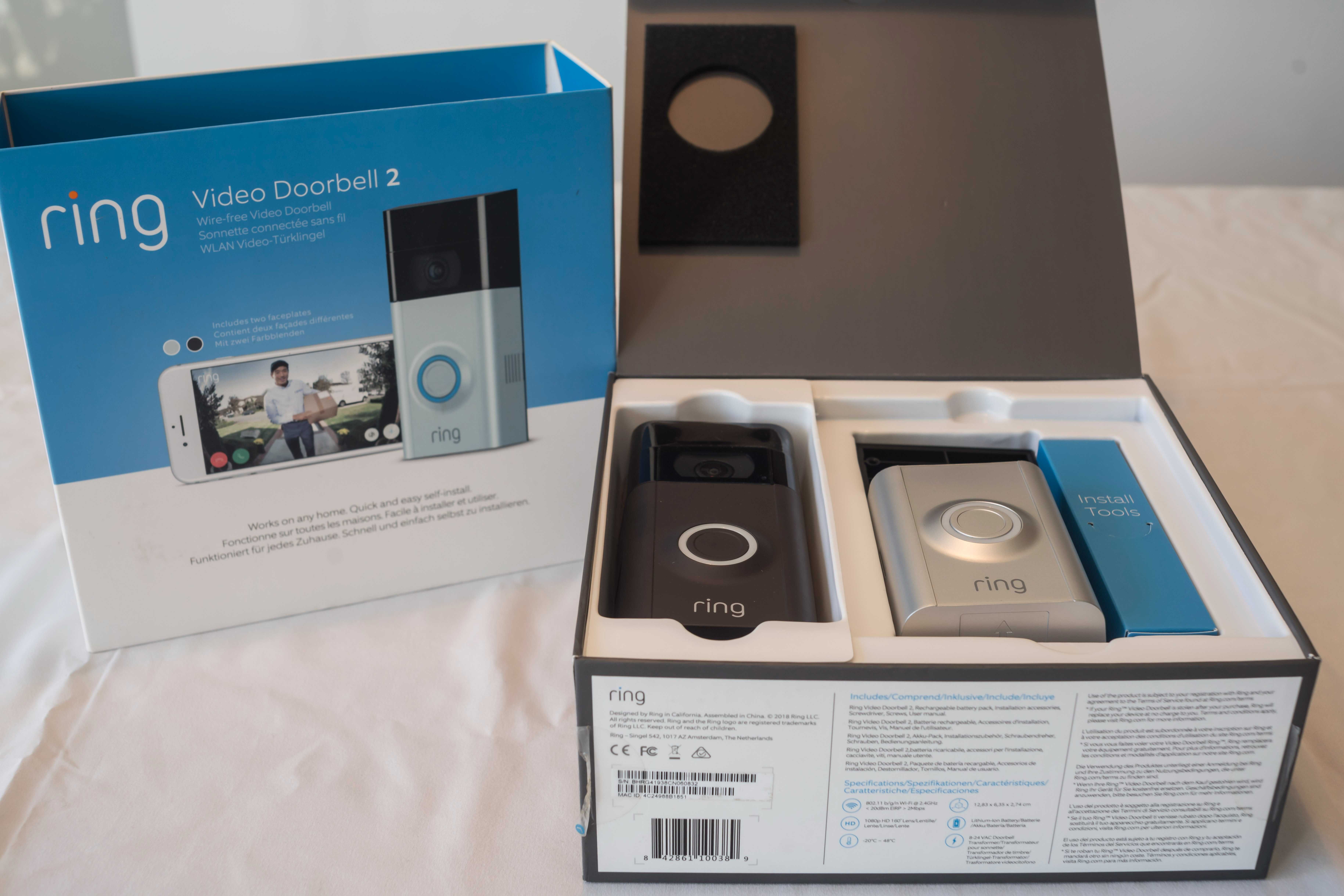 RING Video Doorbell 2 - never installed, like new