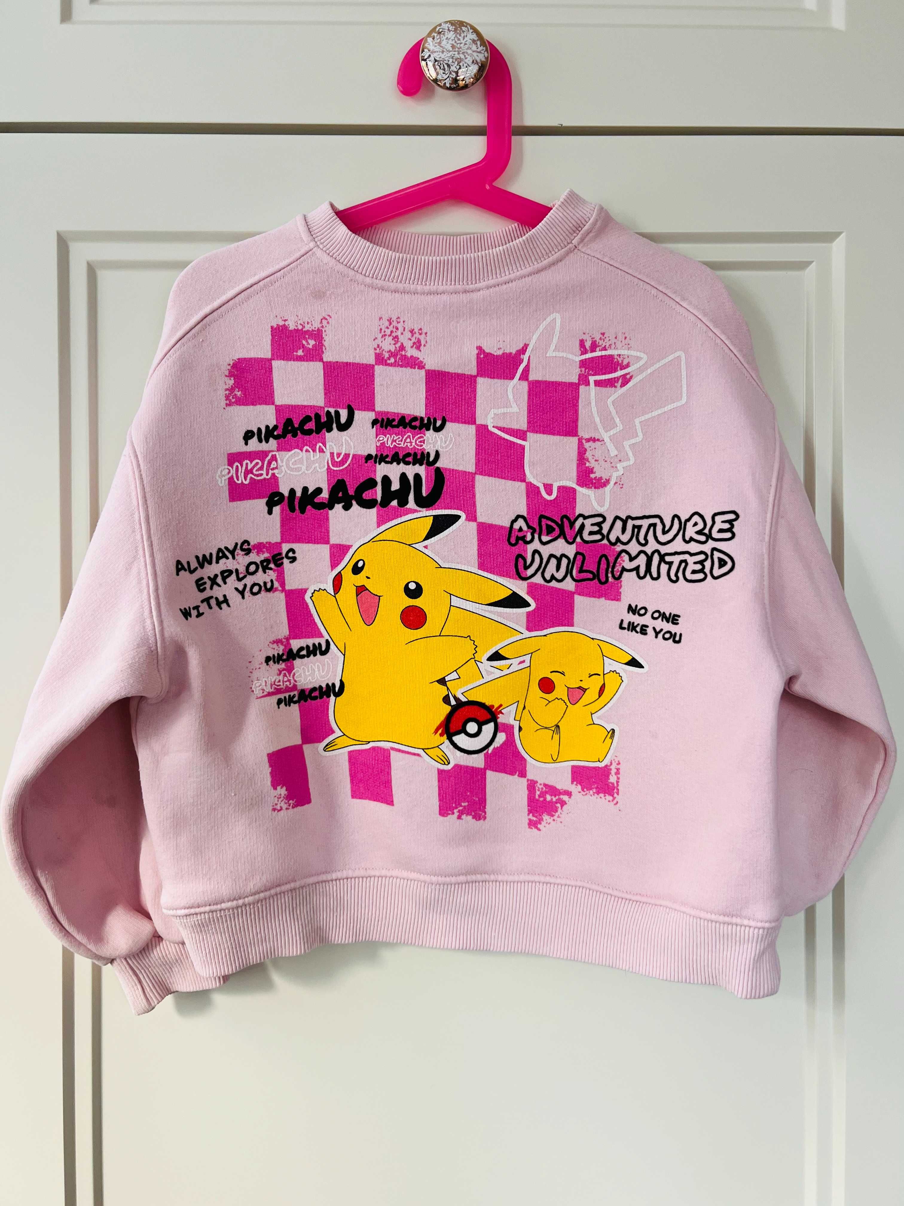 ZARA Bluza dziewczęca z motywem PIKACHU POKÉMON NINTENDO 122cm (7lat)