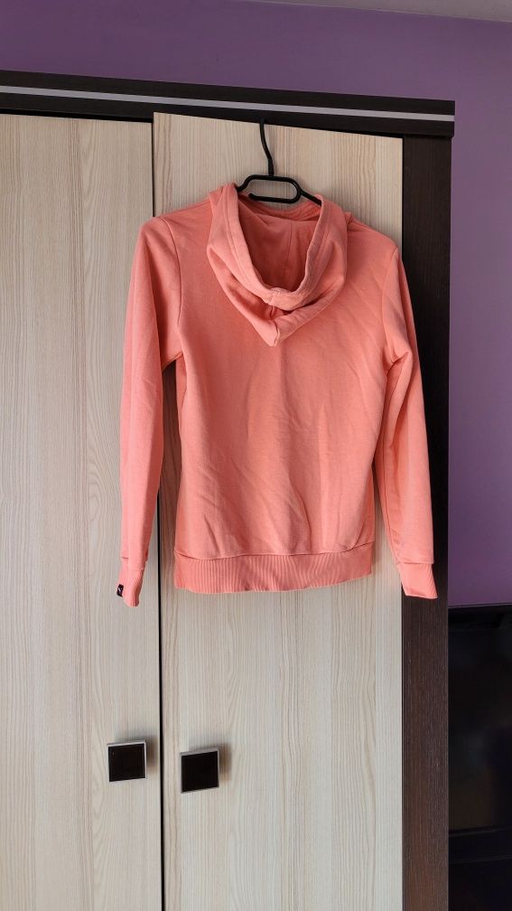 Bluza z kapturem Puma koralowy morelowy 97%bawełna 152cm