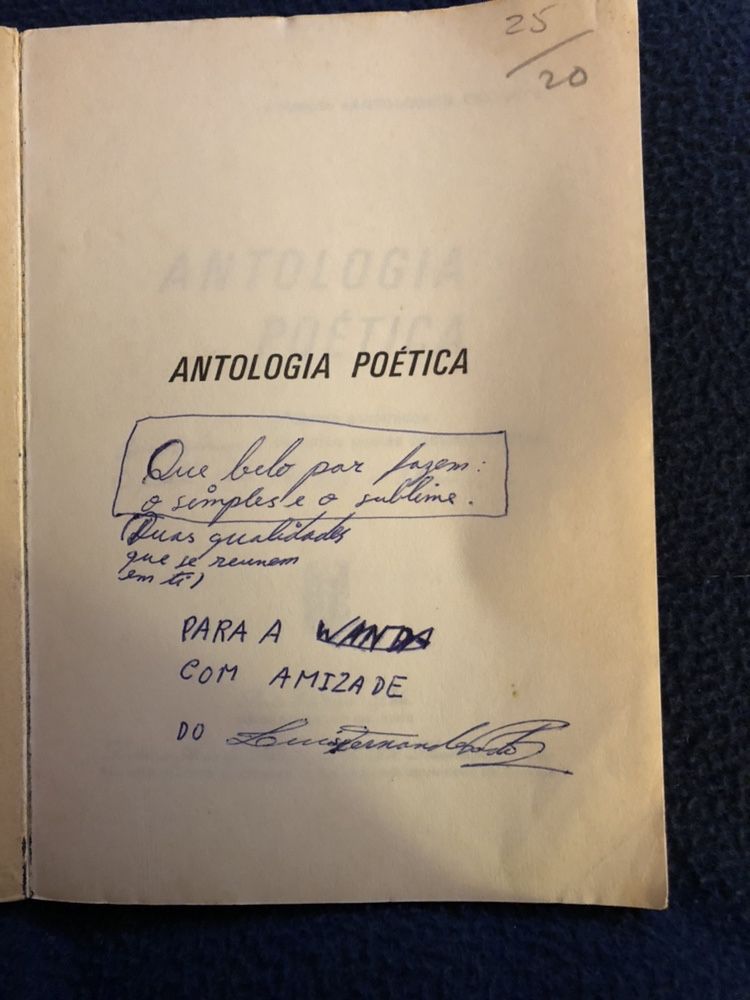1974 Antologia Poética (poesias escolhidas de 5 poetas contemporâneos)