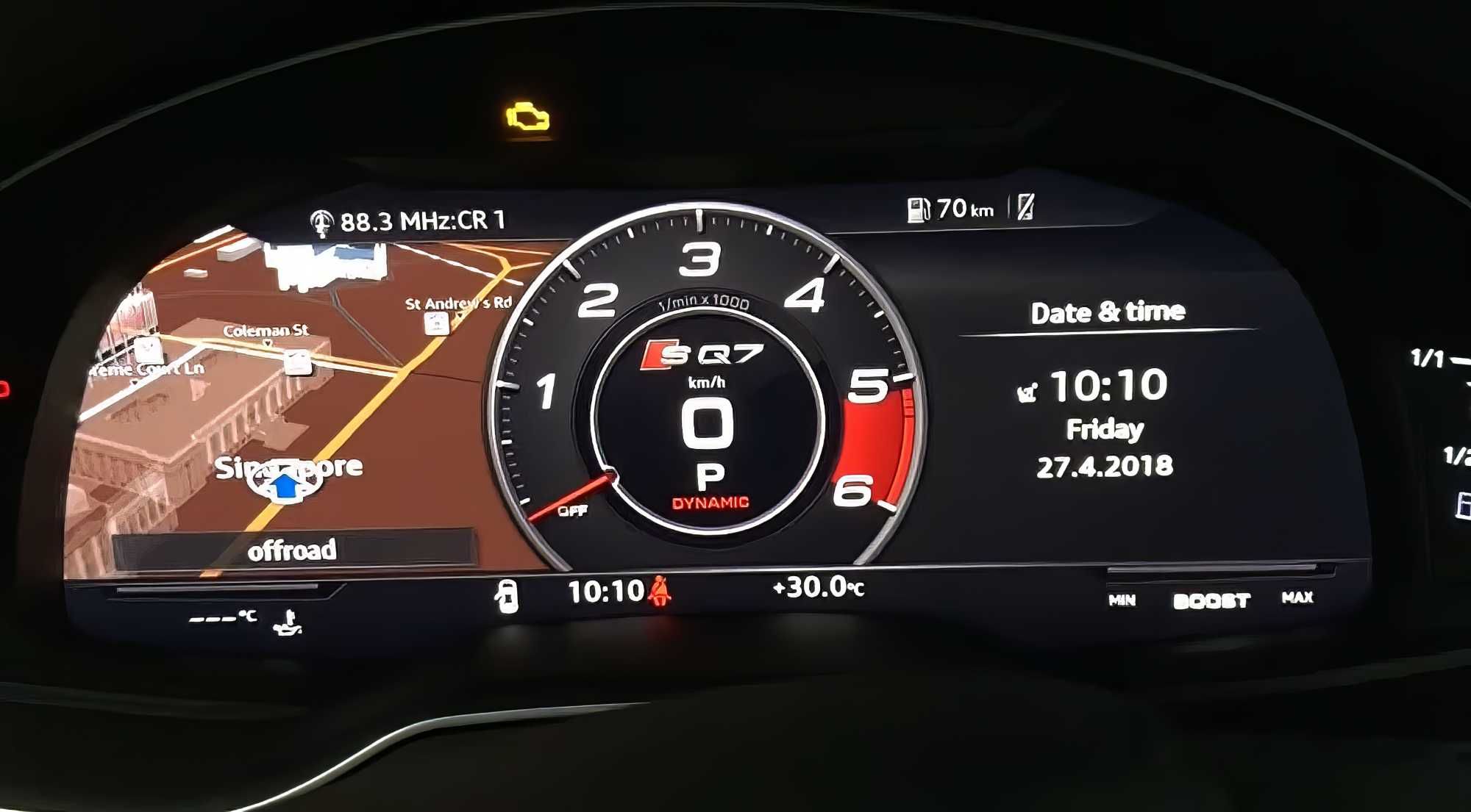 Audi Aktywacja SPORT LAYOUT Sportowe Zegary Licznik A4 A5 Q5 Q7 TT