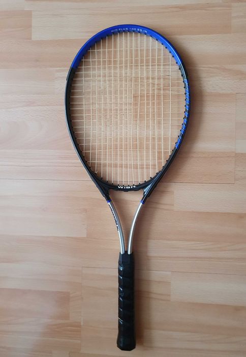 WISH rakieta tenisowa czarno-niebieska tenis ziemny