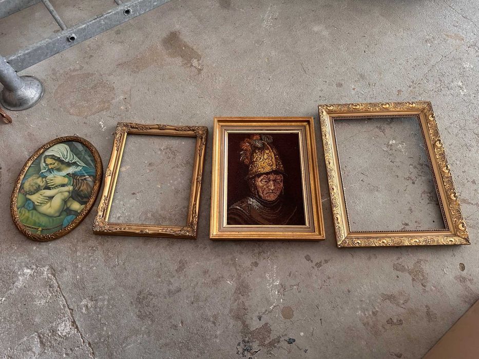 Zestaw dekoracyjnych ram vintage styl barokowy / klasyczny 4 sztuki