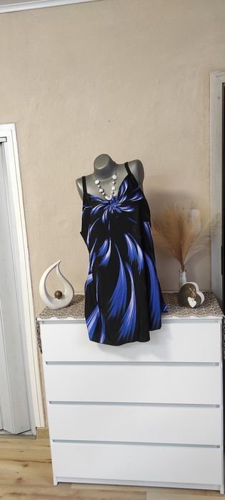 Super strój kąpielowy jednoczęściowy, sukienka do pływania 46-48