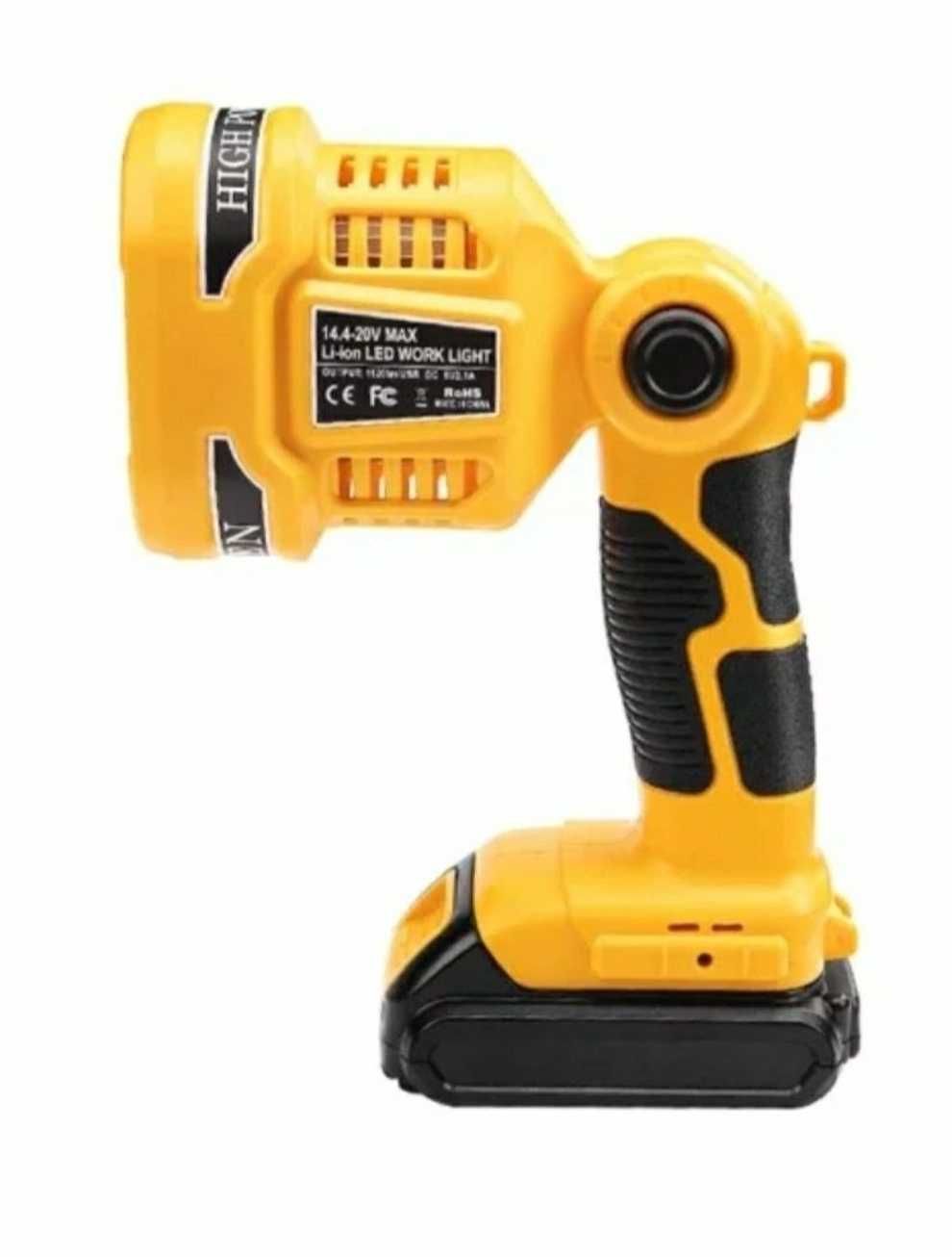 Reflektor lampa latarka robocza Led do baterii Dewalt port USB