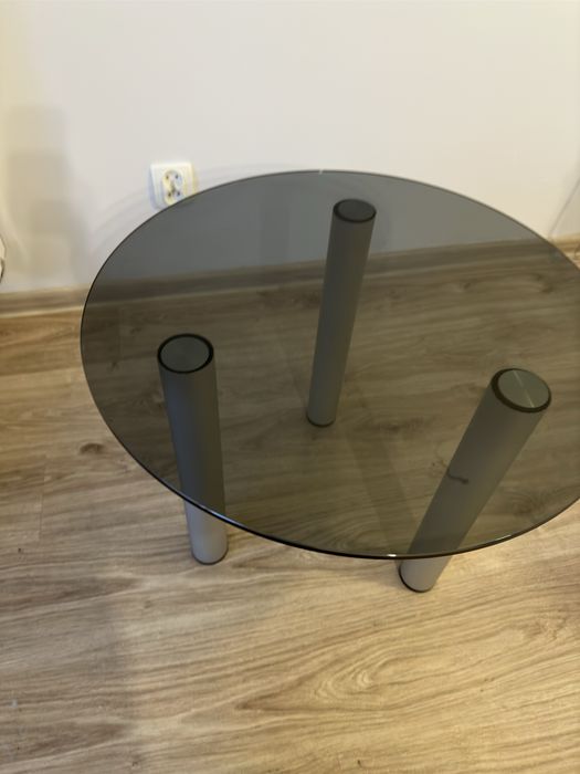 Stolik ze szklanym blatem 60cm