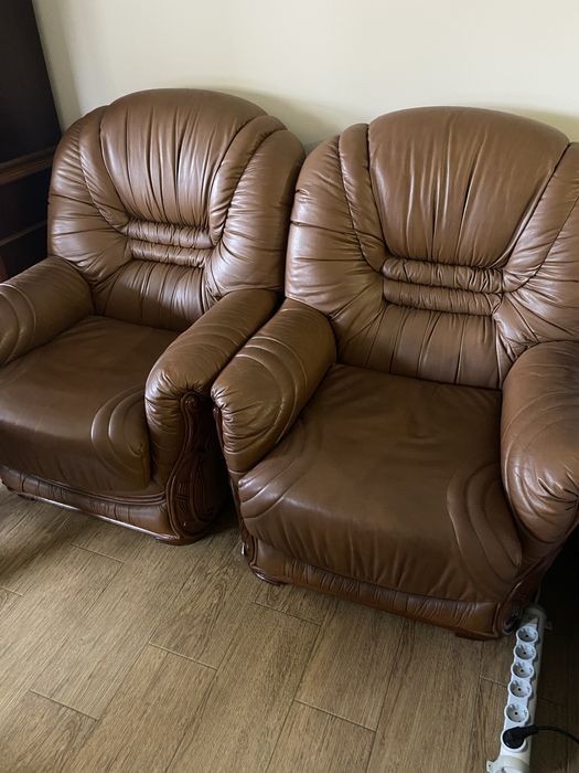 Poltronas Gémeas Castanhas Vintage