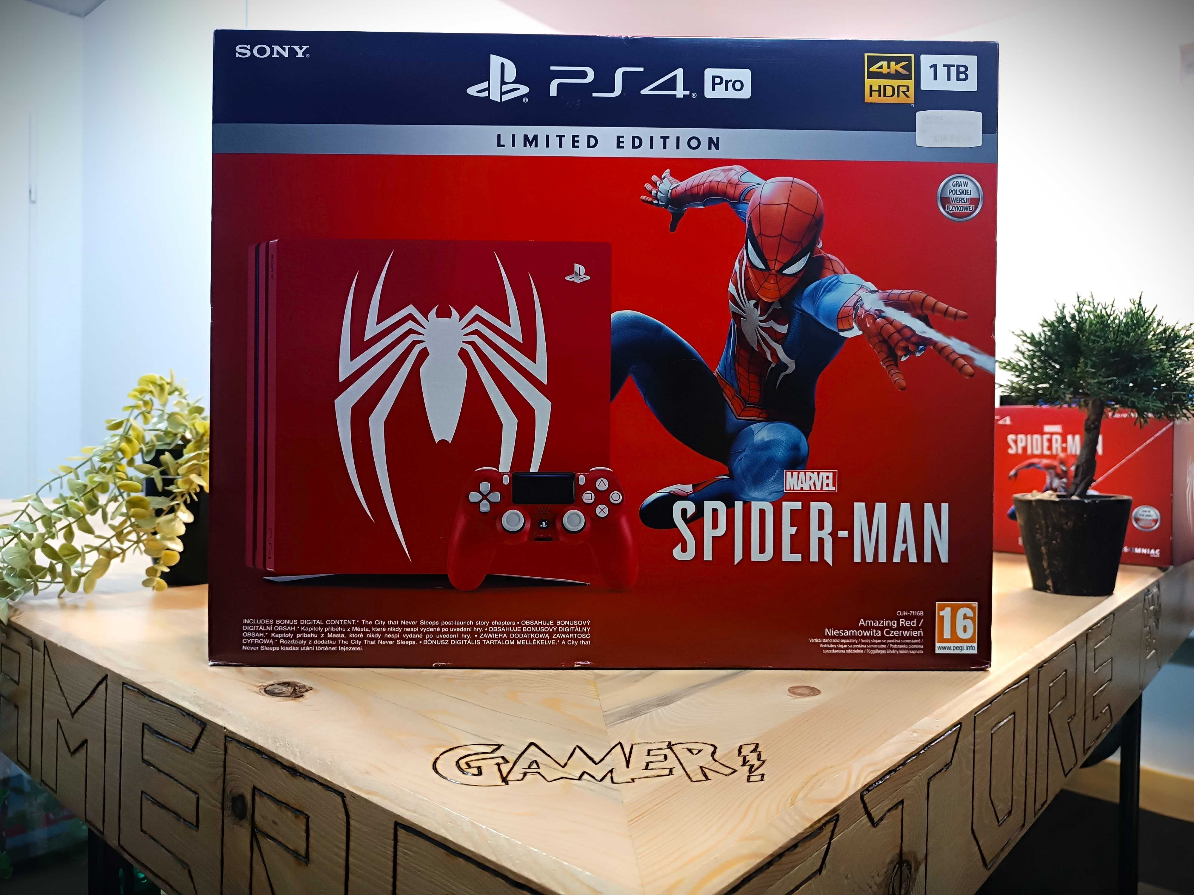 PlayStation 4 Pro Spider-Man Edition z figurką z gry - Gamers Store
