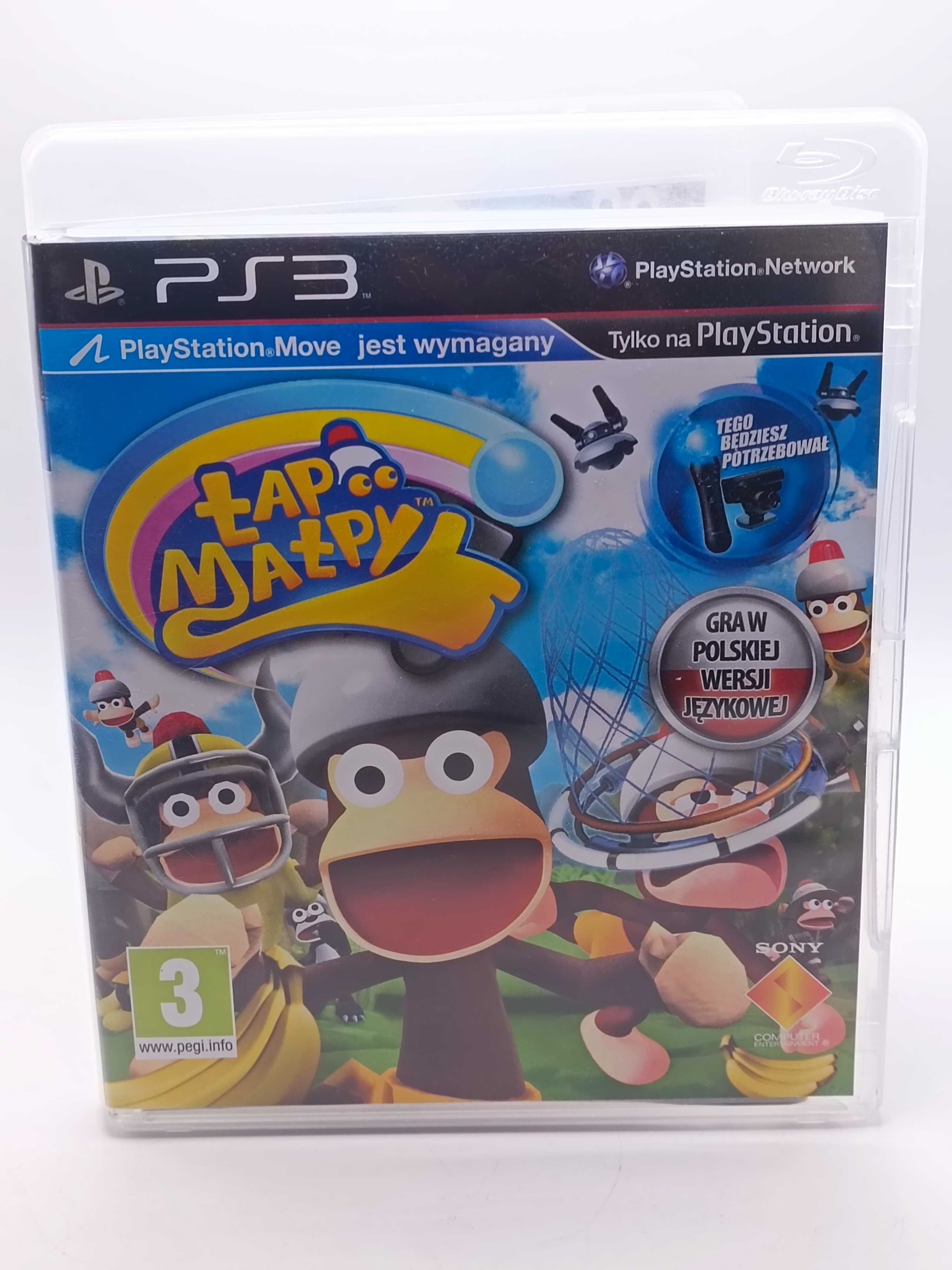 GRA Łap Małpy Wersja PL Na PS3 Playstation Move 357/04/25s