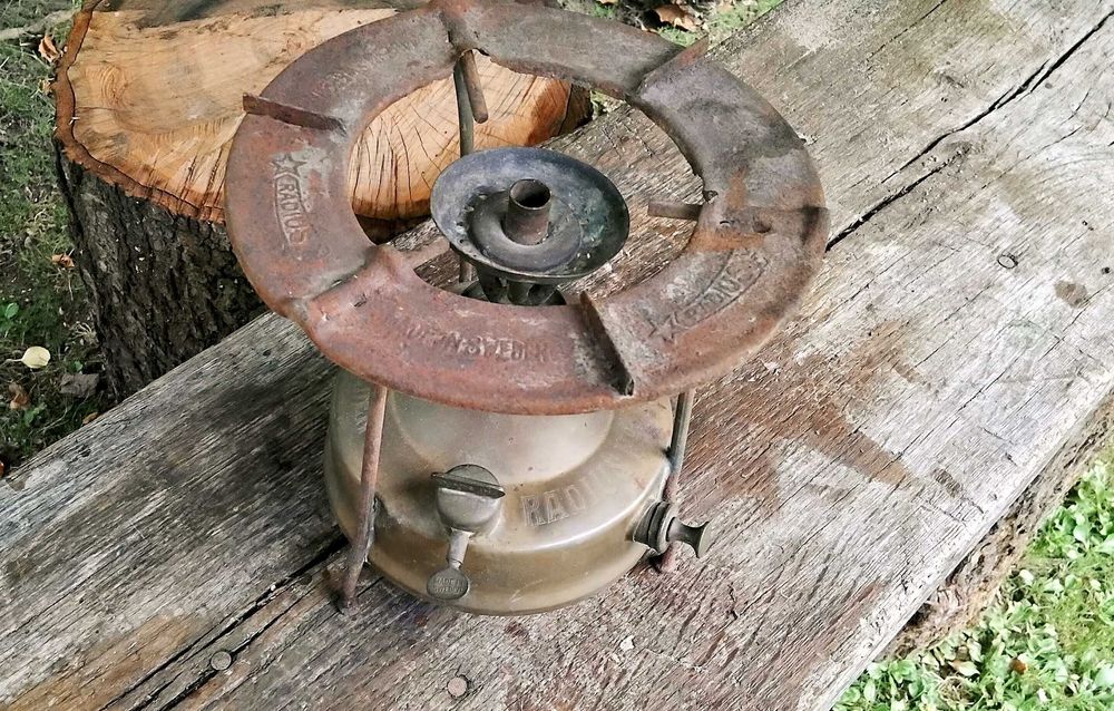 Stara kuchenka turystyczna palnik Radius Made in Sweden prymus