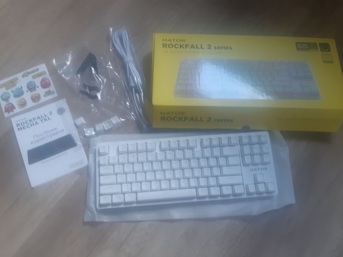 Клавиатура Hator rockfall 2 mecha TKL HATOR  HTK (521 UA)белая