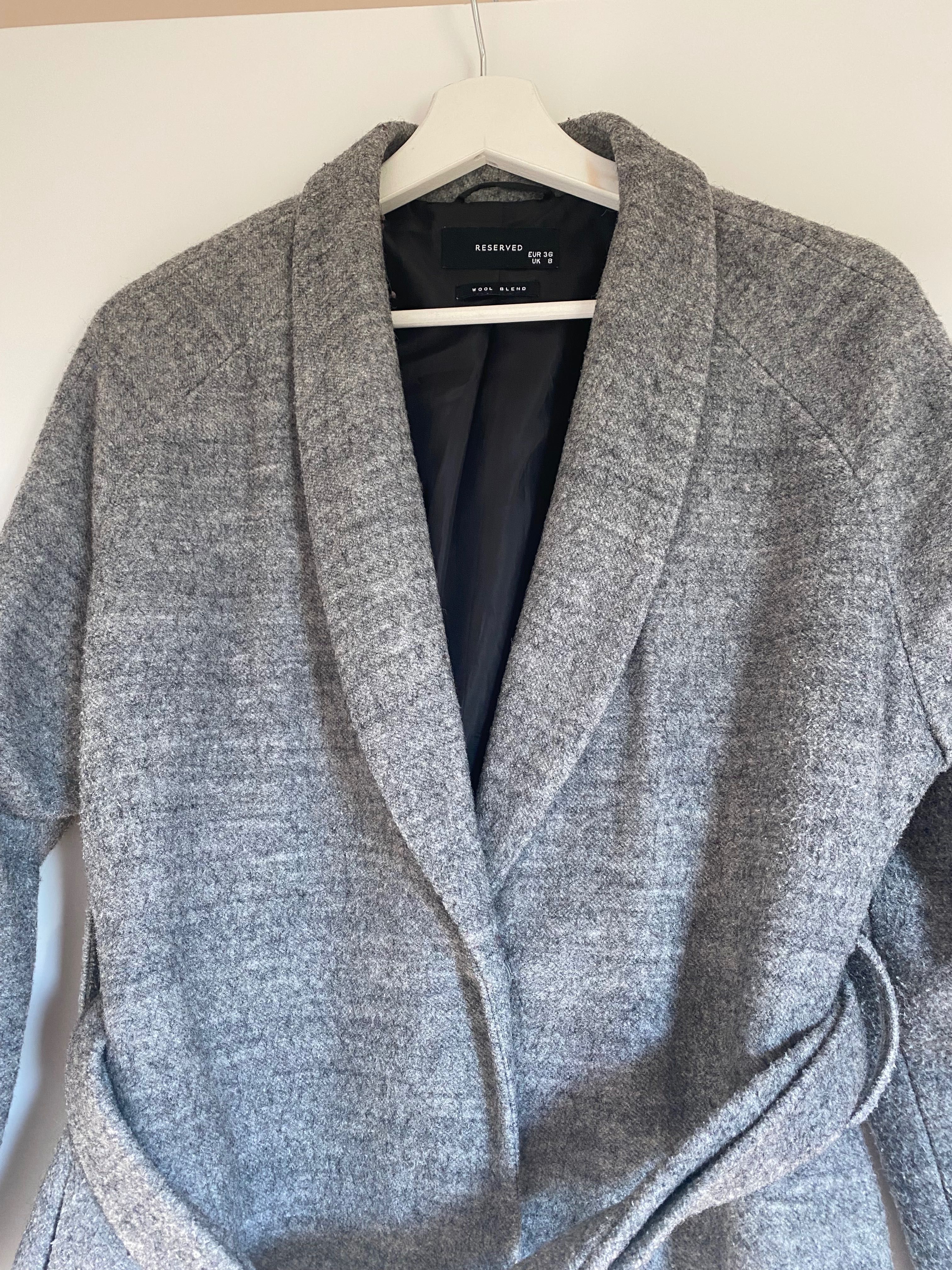 Płaszcz Reserved, rozmiar 38, wool blend, 20% wełna