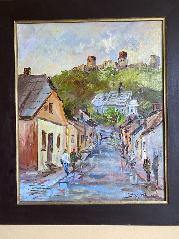Obraz olejny Chęciny.