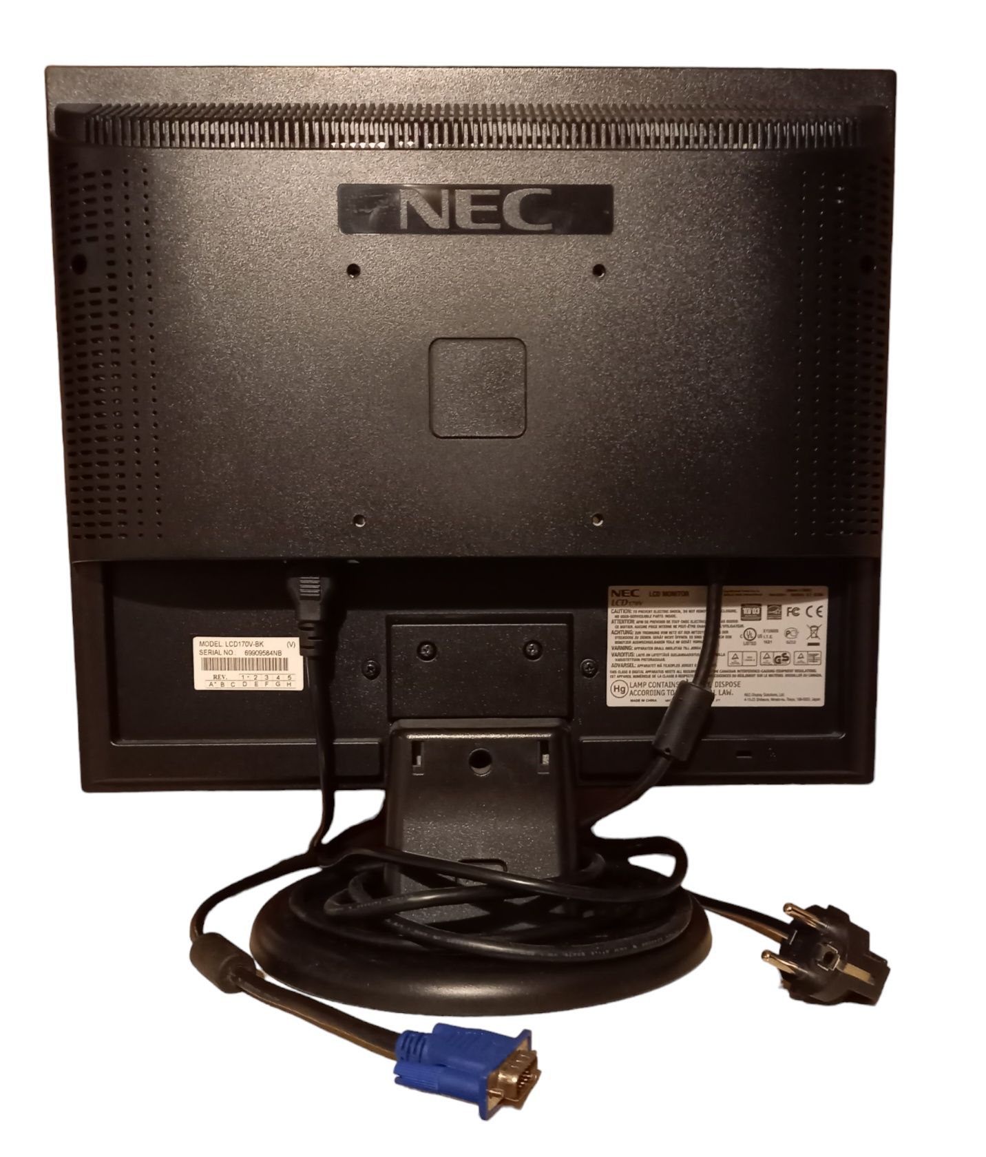NEC monitor LCD 170V-BK idealny komplet kabli