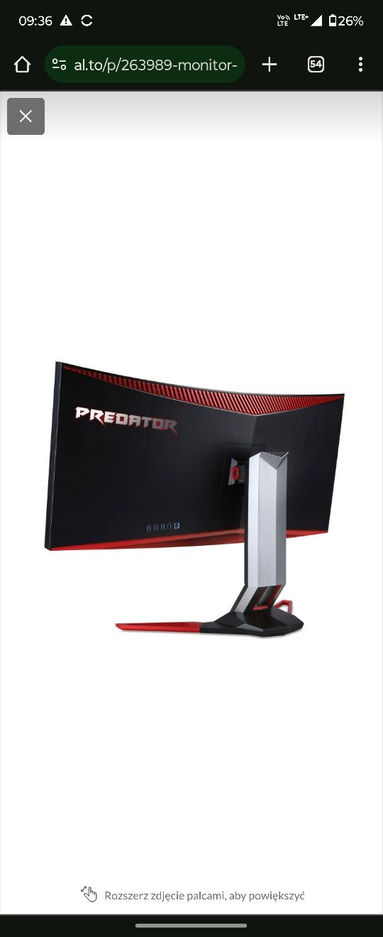 Monitor dla graczy Acer Predator Z35