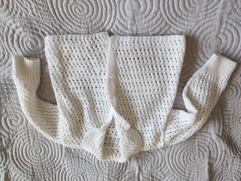 Sweterek bolero białe 98/104