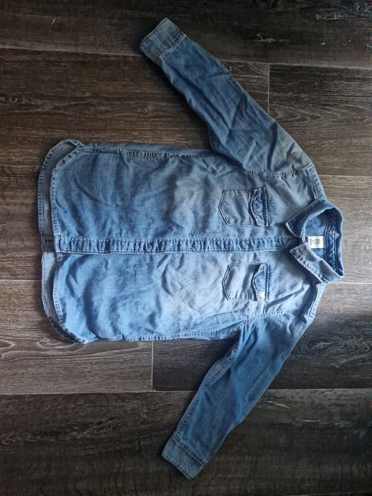 Джинсовая рубашка для девочки на 4-5 лет