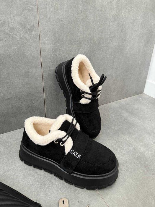 Жіночі зимові лофери [36-41] тепле стильне взуття