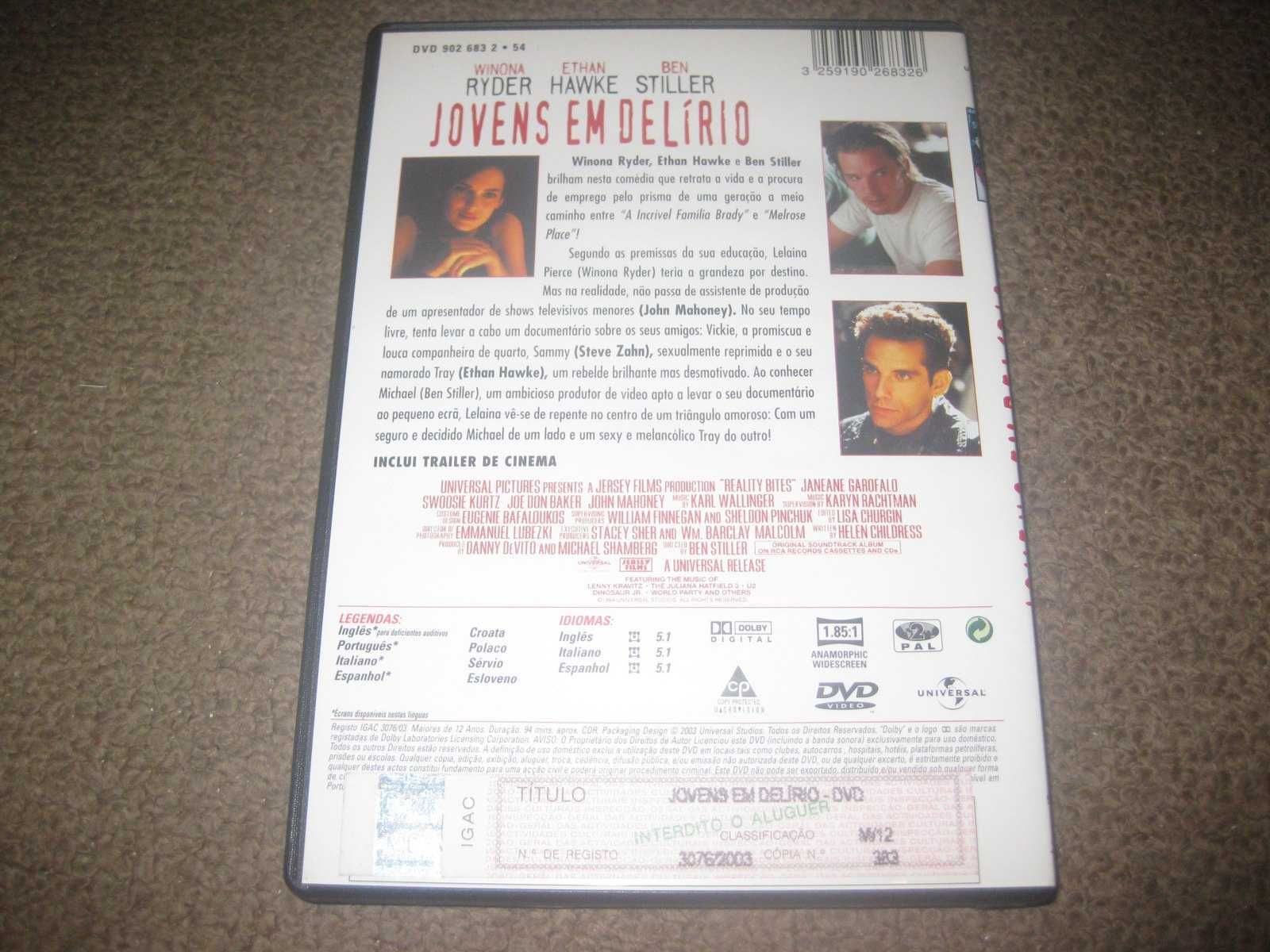 DVD "Jovens em Delírio" com Ethan Hawke/Raro!
