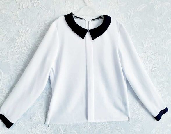 Шкільна ошатна блузка, 134-146 ріст