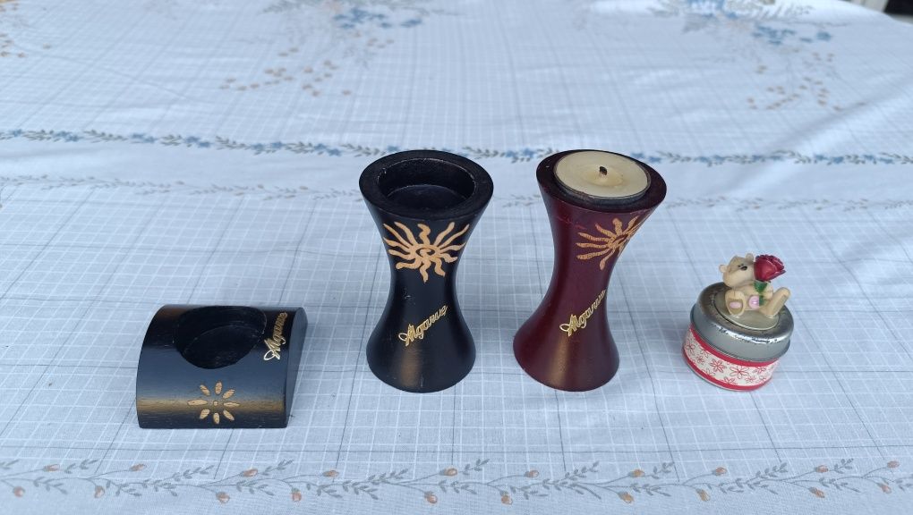 Suporte para velas , madeira Original