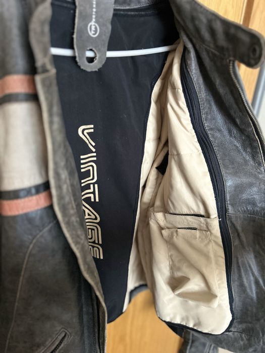 Casaco mota de pele Vintage