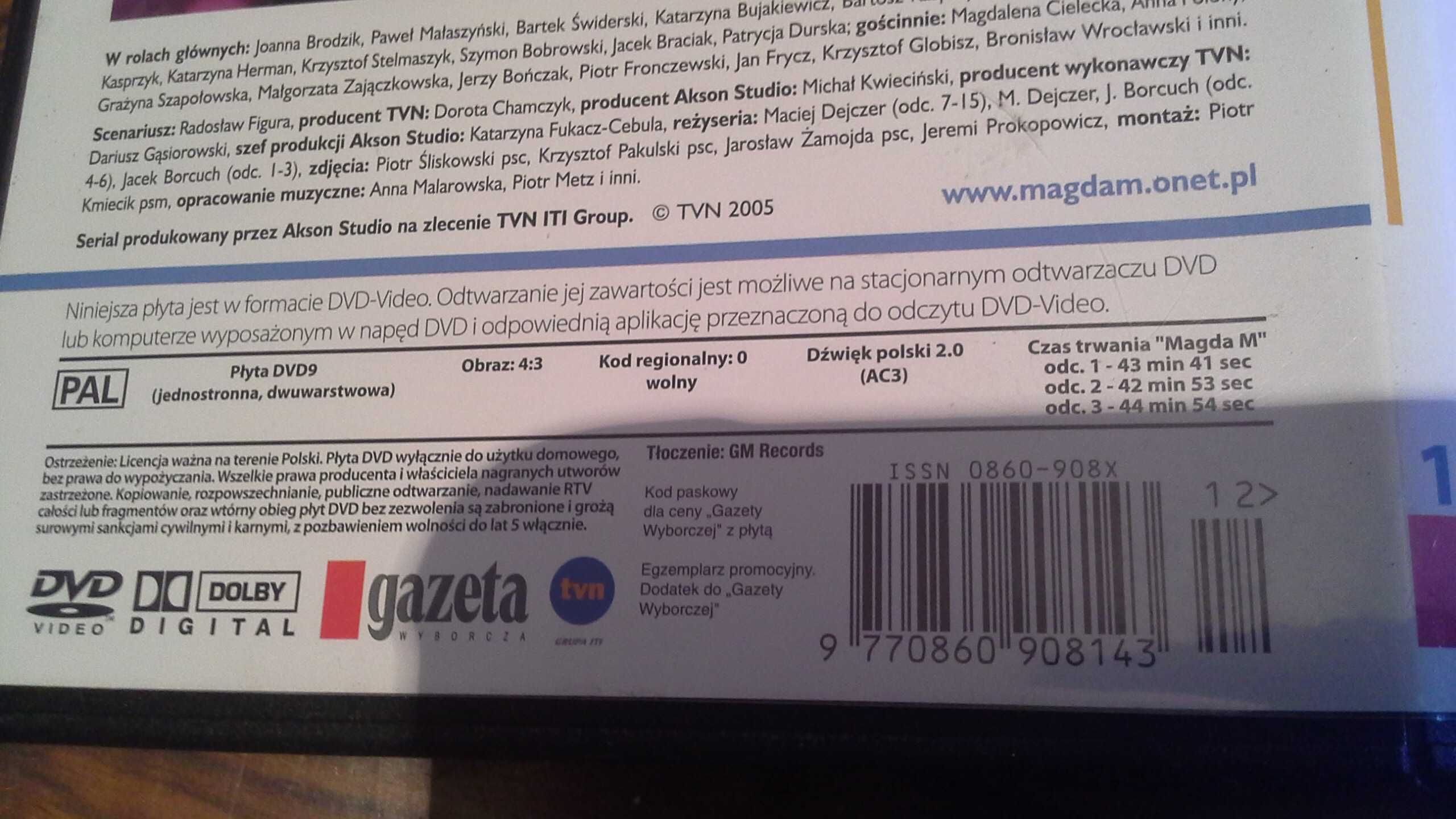 Magda M. - sezon pierwszy, odcinki 1-15 - 7 płyt DVD - Nowe
