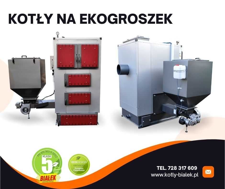 Kocioł Piec z podajnikiem na ekogroszek 100kW do 1400mkw PRODUCENT