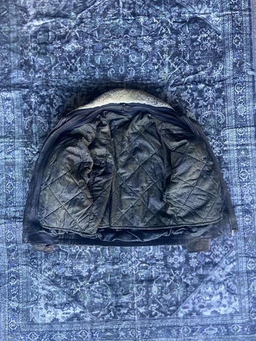 Kurtka skórzana pilota ciężka prawdziwa skóra z kożuszkiem