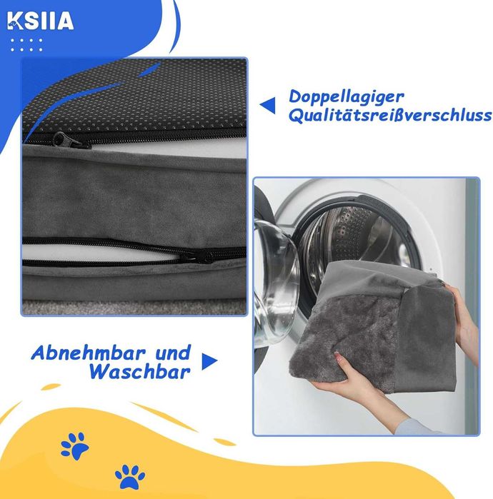 Legowisko ortopedyczne duże, materac dla psa 105x70x18cm, XL Szare