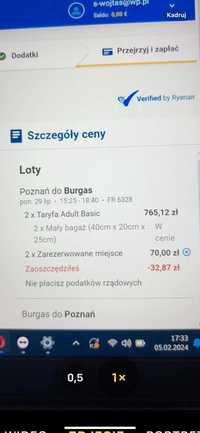 Odsprzedam bilety lotnicze z Poznania Bułgaria środek lata