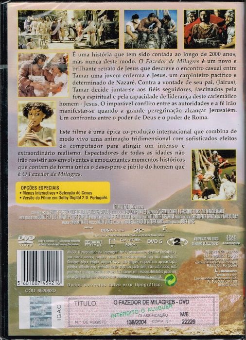 Filme em DVD: O Fazedor de Milagres - NOVO! A Estrear! Selado!