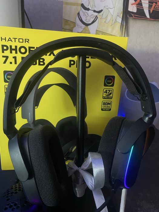 HATOR навушники і мишка phoenix+stellar 7.1 RGB PRO