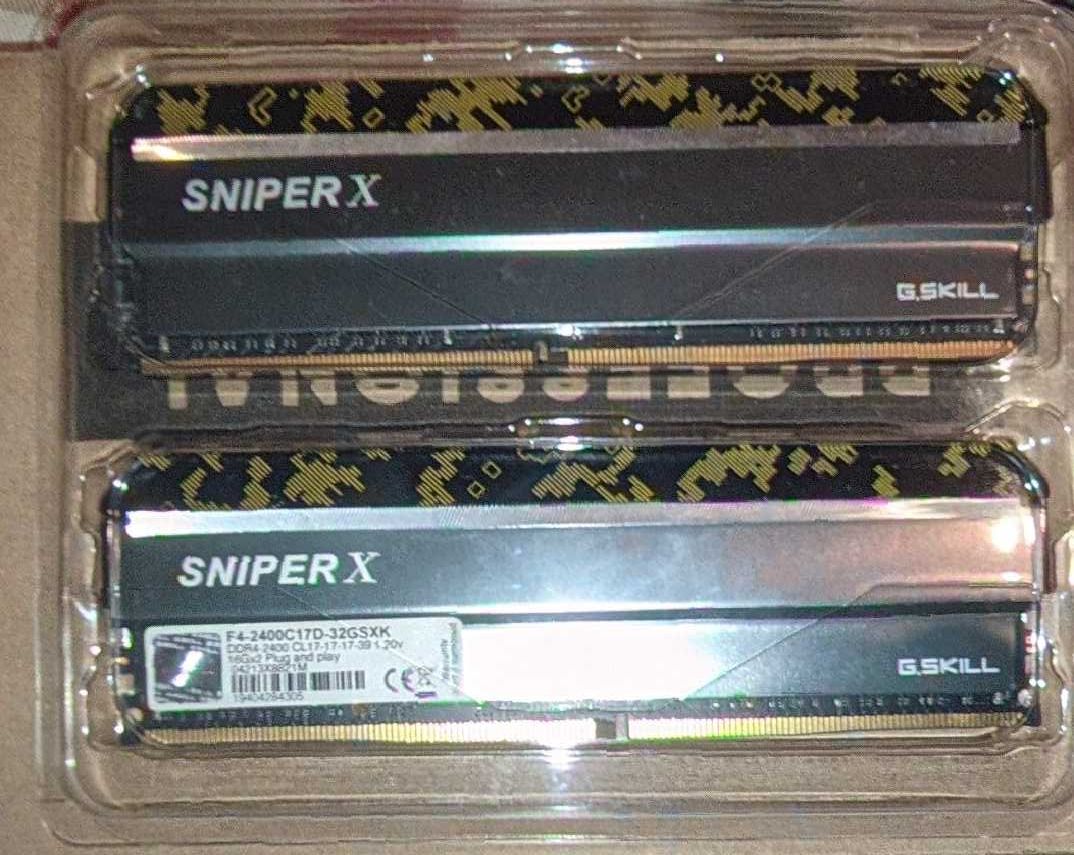 Memória GSkill Sniper X DDR4 32GB Dual Channel - 2x16GB