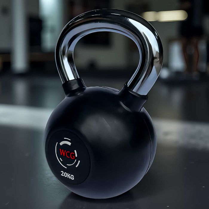 Гиря 12 14 18 20 22 кг металева прогумована Гирі Гири обрезинені хром