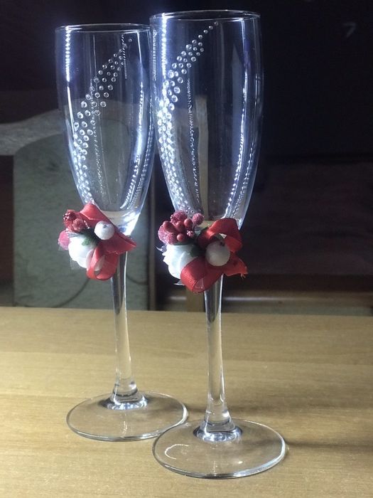 Весільні бокали ручної роботи