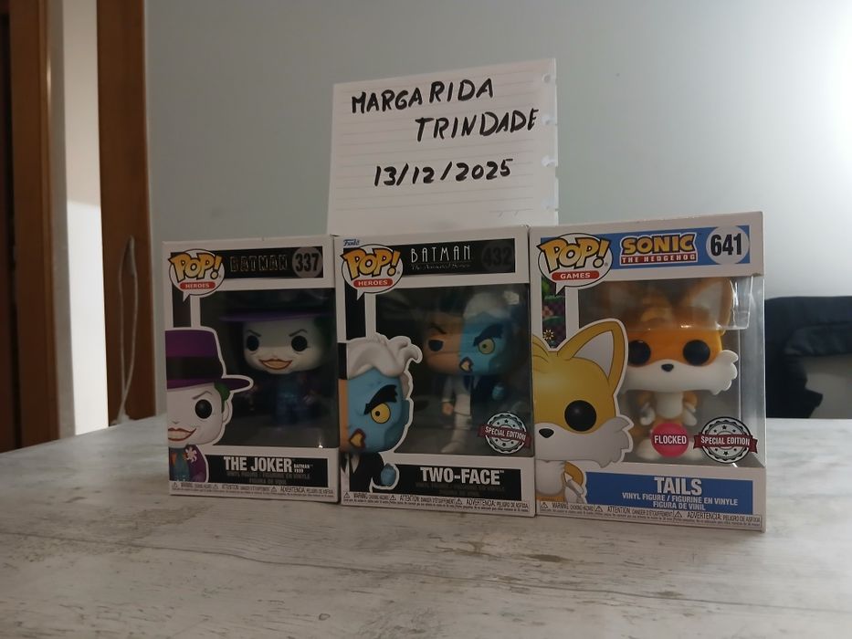 Funko pop Tails, Two face e Joker