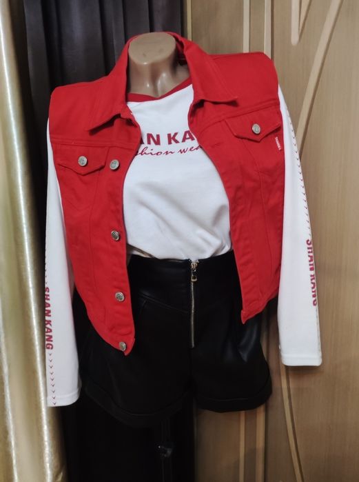 Шорты кожаные,боди яркий,юбка кожа+кроп Brooklyn ,костюм