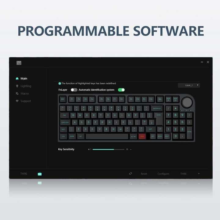 EPOMAKER TH96 96% ISO(UK) Layout Hot Swap Mechanical Gaming Keyboard