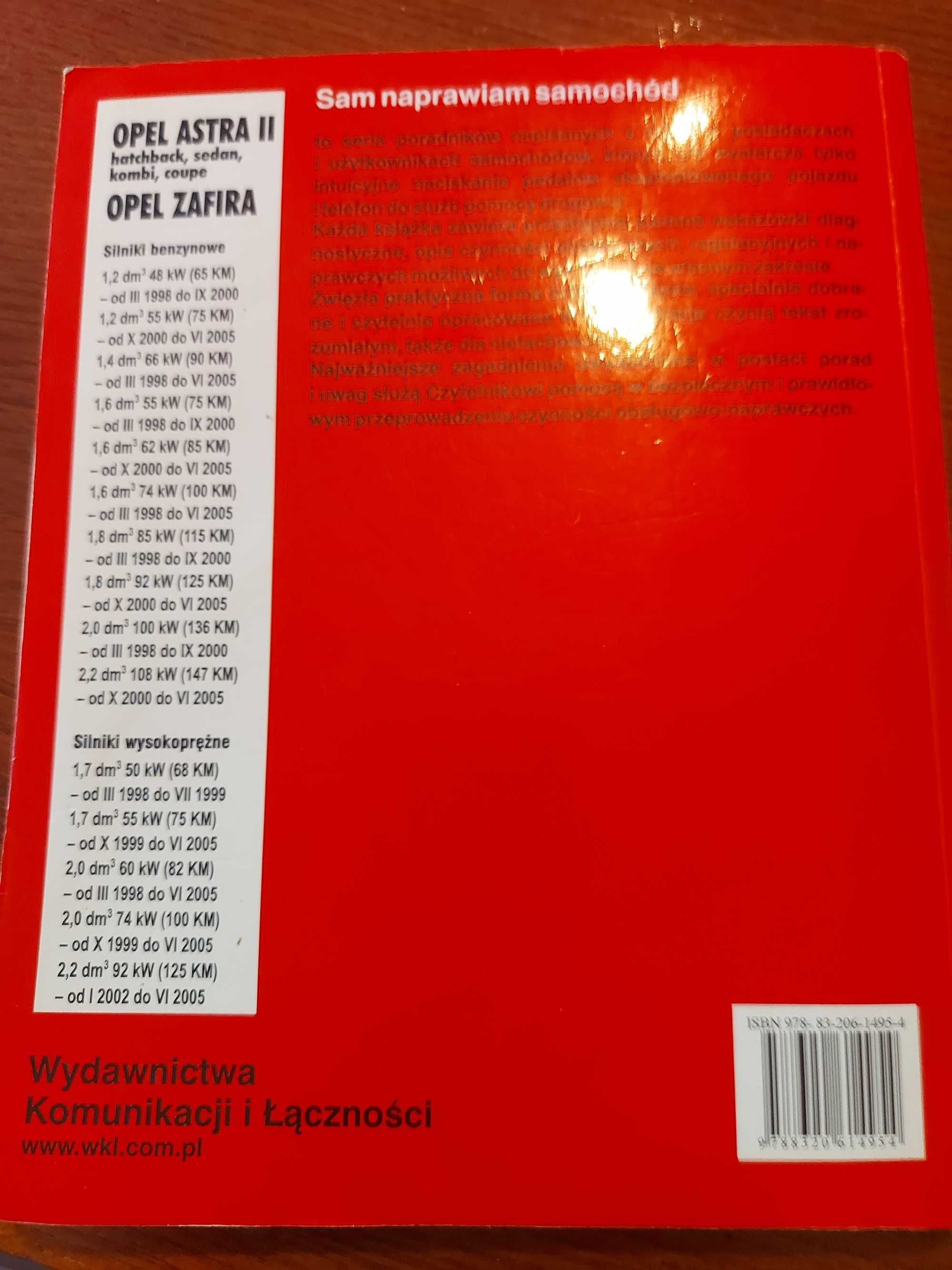 Książka Opel ASTRA II  i ZAFIRA