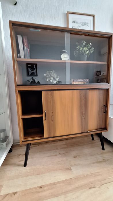 Biblioteczka witryna komoda prl loft po renowacji