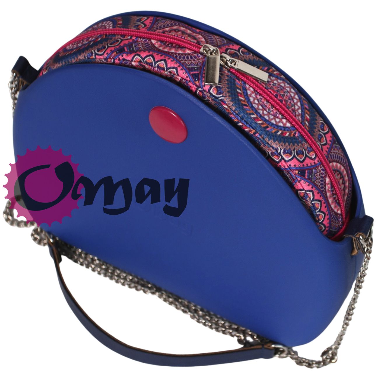 Różowy organizer do OBAG MOON LIGHT mandale granat 2 kieszenie OMAY