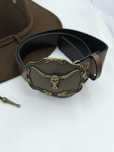 Pasek kowbojski metalowa klamra byk 112 cm cowboy country